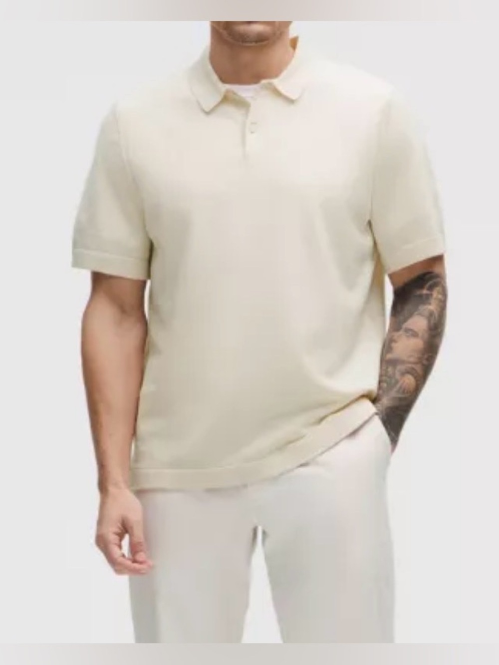lululemon athletica Men's Polo — Light Cream